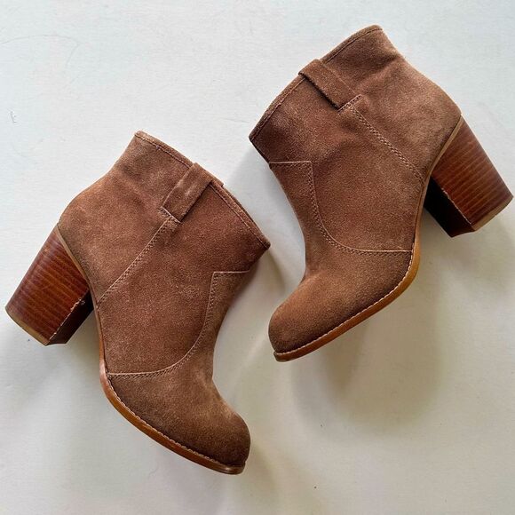 Splendid Lakota Ankle Boots in Dark Tan Suede Size 8.5 - Picture 1 of 10